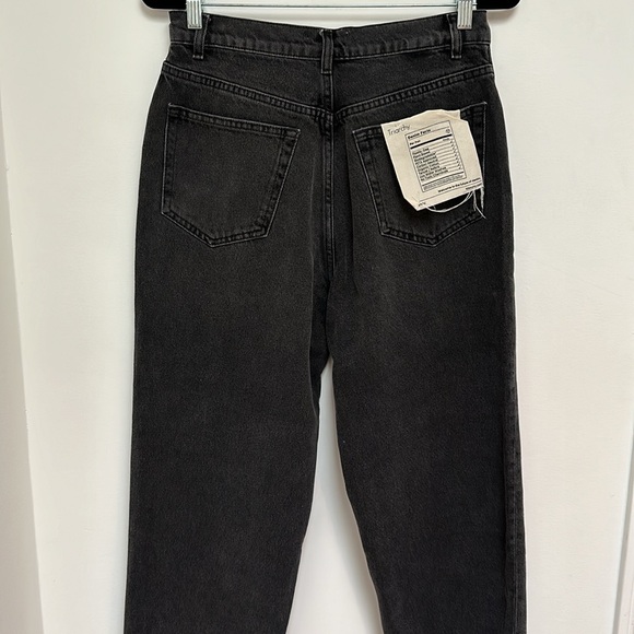 TRIARCHY jeans high waist baggy straight leg NWT dark grayish - Picture 11 of 11